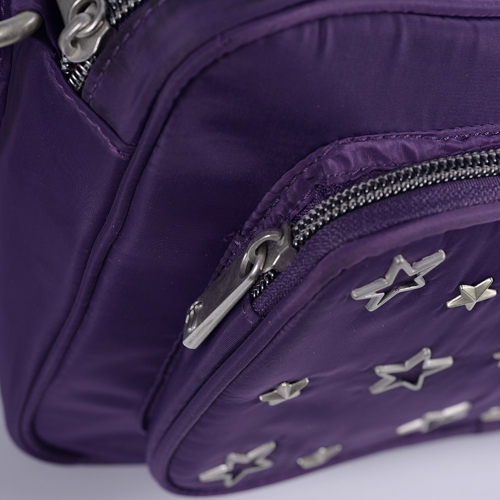 fabriks tilpasset justerbar rem unsex crossbody taske firkantet metal tilbehør dekoration
