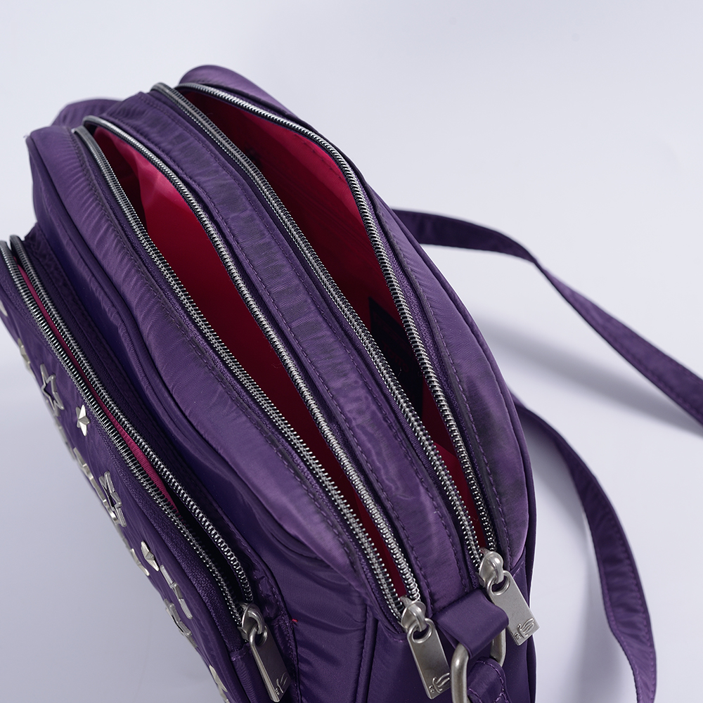 fabriks tilpasset justerbar rem unsex crossbody taske firkantet metal tilbehør dekoration