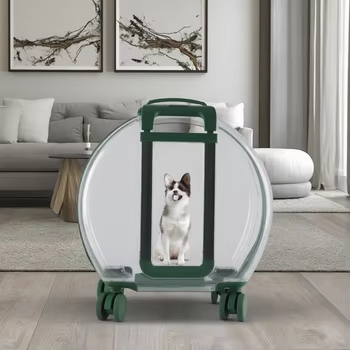 PC Trolley Pet Carrier Bagage Gennemsigtig udendørs taske i høj kvalitet
