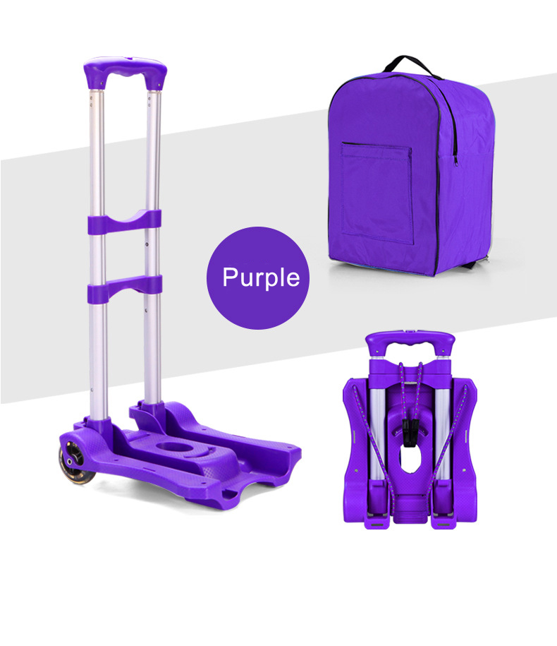 Aluminium Lugggae vogn Topkvalitet Foldelige faste hjul Shopping Heavy Duty vogn Multifunktionel bærbar trolley carretillas