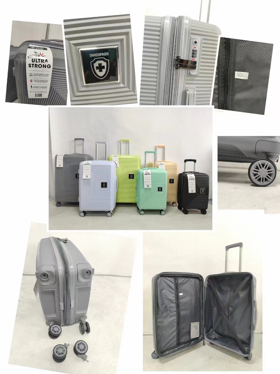 4 stk PP polypropylen trolley bagage rejse kuffert sæt producent custom