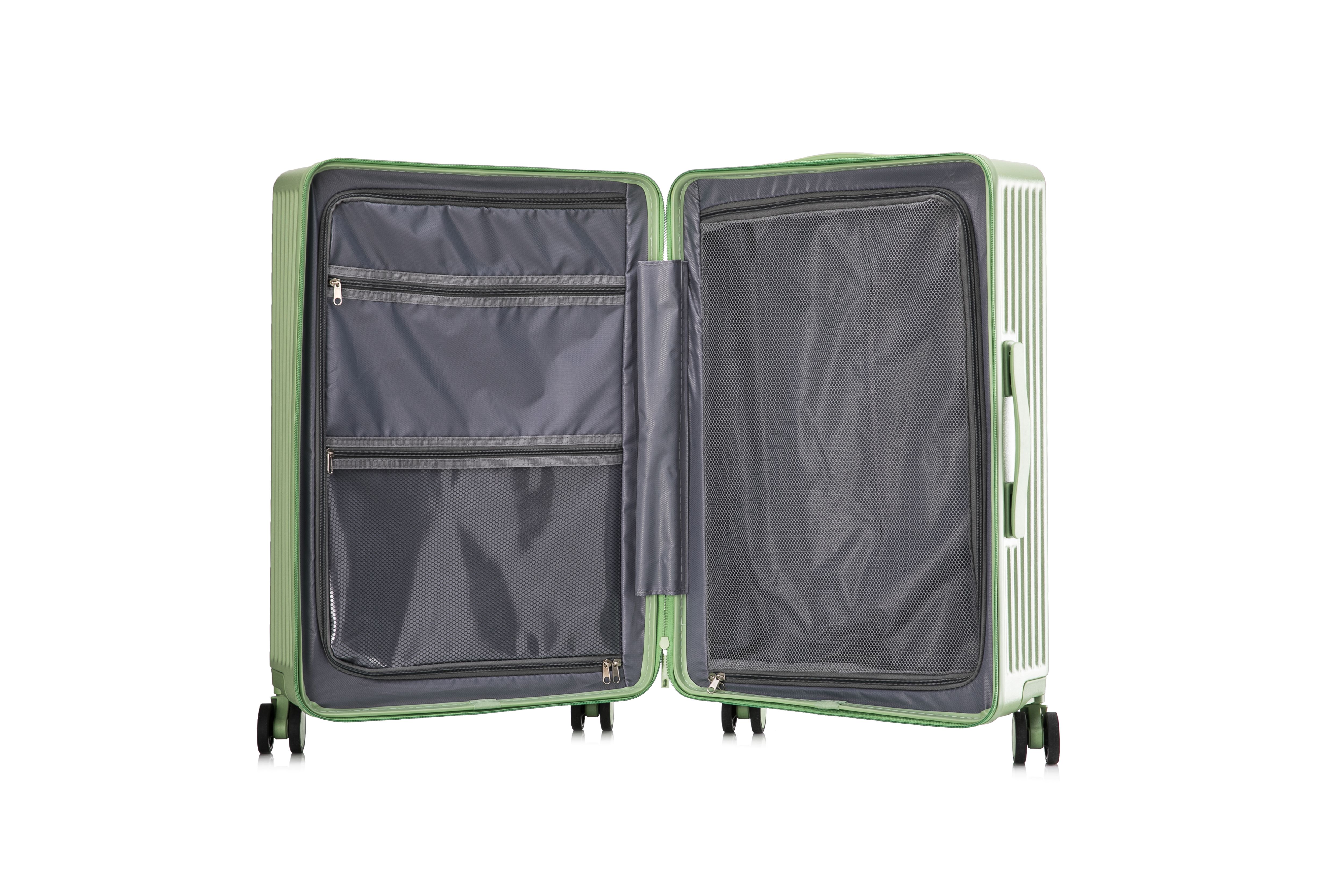 3-delt trolley bagage kuffert sæt multifunktionel frontlomme bagage 2 indvendige rum