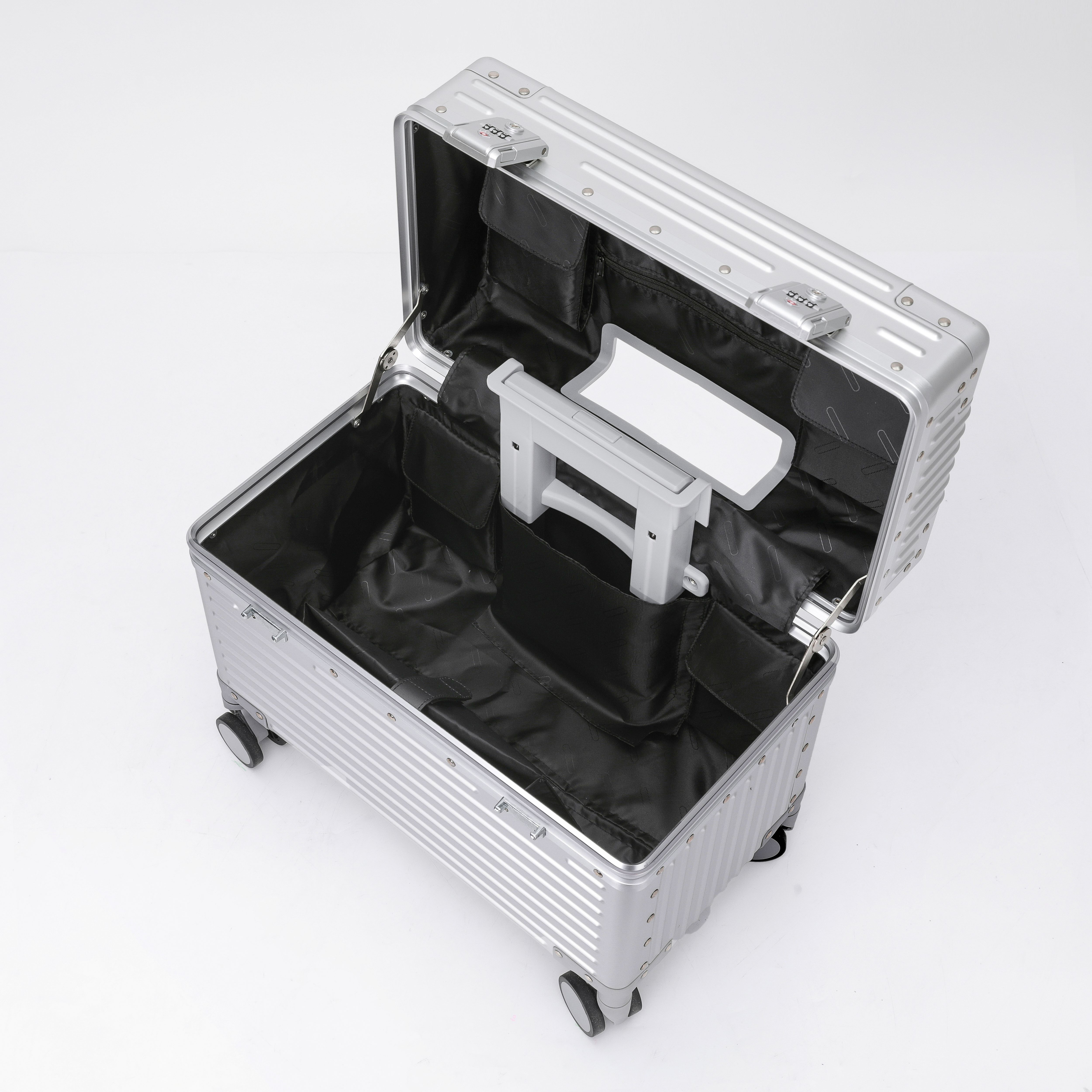 Fashion Matel Magnesium og aluminium trolley rejsebagage kuffert multifunktionel inderlomme