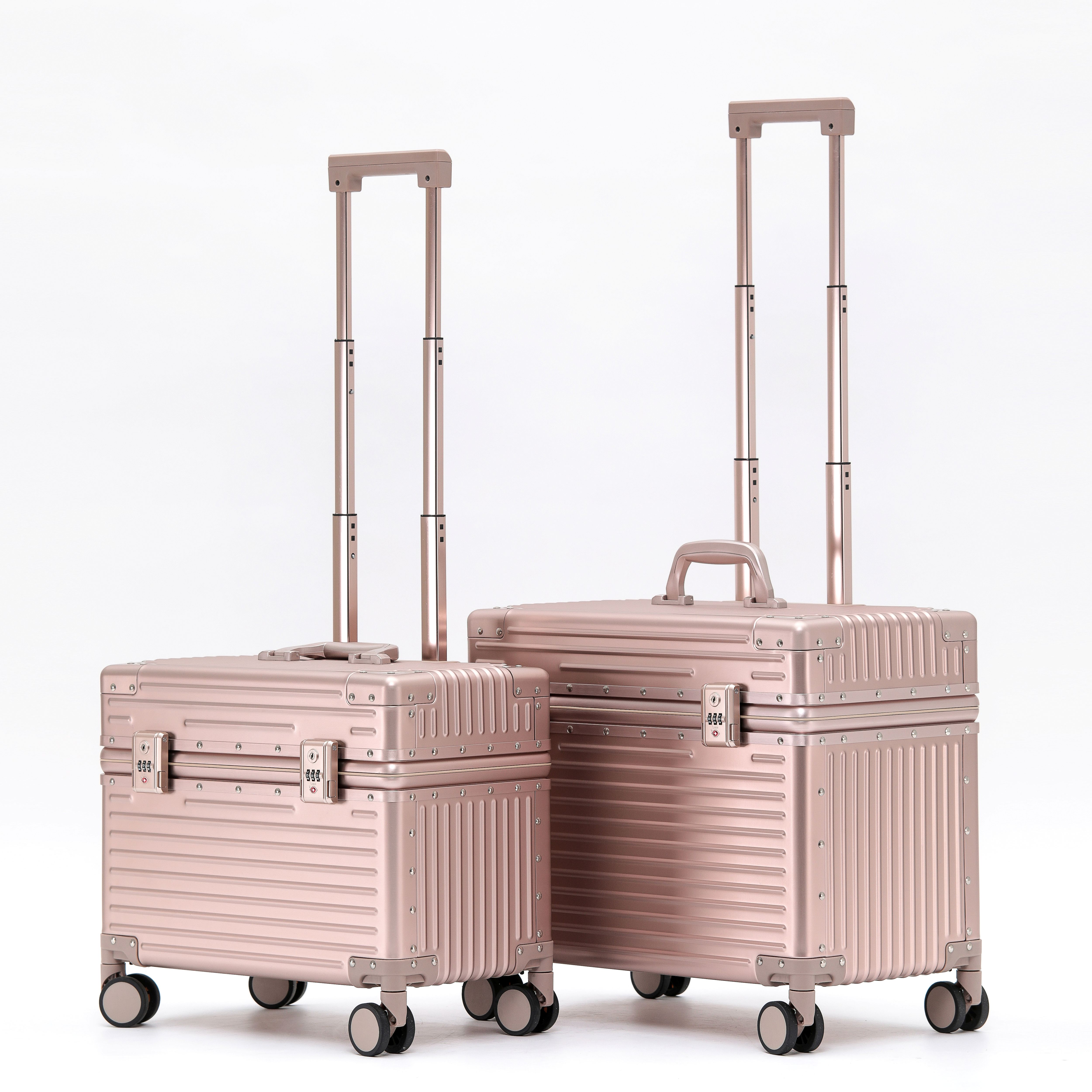 2 stk magnesium og aluminium trolley kuffert sæt